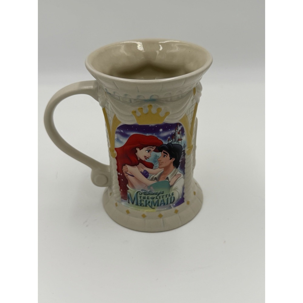 Disney Store Exclusive The Little Mermaid & Prince Eric Castle Coffee Tea 3D Mug